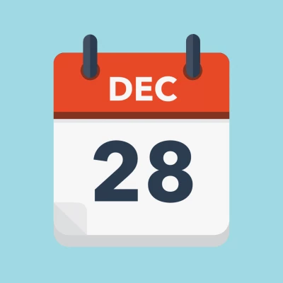 Calendar icon showing 28th December