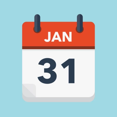 Calendar icon showing 31st January